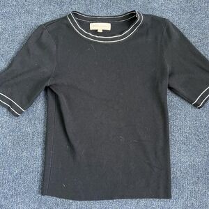 Philosophy Republic Clothing Shirt Womens Medium Black Ringer Short Sleeve